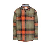 Camel Active Herren Lässiges Langarmhemd aus reiner Baumwolle Orange 3XL