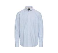 Camel Active Streifen-Langarmhemd – stormy blau, Gr. M, 97% Baumwolle, mit Brusttasche