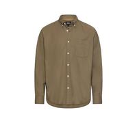 Langarmhemd CAMEL ACTIVE, Herren, Gr. XXL, N-Gr, deep olive, Web, Obermaterial: 97% Baumwolle, 3% Elasthan, unifarben, lässig geschnitten hüftbedeckend, Rundhals, 2-Knopf-Manschette, Hemden, mit Butto
