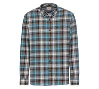 camel active Herren Langarmhemd mit Karomuster Blau Grau, menswear-5XL