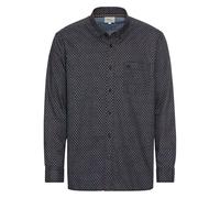 camel active Herren Langarmhemd mit Minimal-Print Dunkelblau-Rot, Menswear-M