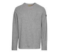 Langarmshirt mit Steppmuster Grau XXL