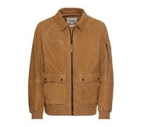 camel active Herren Leder Blouson mit Hemdkragen Braun, menswear-54