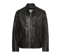 camel active Herren Lederjacke mit Reißverschlusstaschen Schwarz, menswear-56