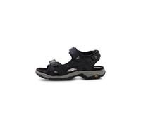 Trekkingsandale CAMEL ACTIVE, Herren, Gr. 45, schwarz, Leder, Basic, Schuhe, Klettschuh, Sommerschuh, Outdoorschuh mit Logoschriftzug (97172239-45) schwarz