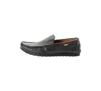 Camel Active Slipper Lederslipper mit Logoprägung für Herren Schwarz Gr. 45 EU