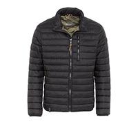 camel active Herren leichte Wasserabweisende Übergangsjacke Stepp-Blouson aus recyceltem Material in Schwarz, Grün und Dunkelblau Schwarz menswear-52
