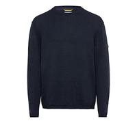 camel active Herren Leichter Strickpullover aus einen Leinenmischung Dunkelblau, Menswear-XXL