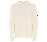 camel active Herren Leichter Strickpullover aus einen Leinenmischung Weiß, menswear-3XL