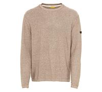 camel active Herren Leichter Strickpullover im feinen Streifenmuster Braun, Menswear-M