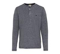 camel active Herren Longsleeve Langarmshirt Henleyshirt Regular Fit aus nachhaltiger Baumwolle Dunkelgrau, menswear-6XL
