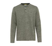 camel active Herren Longsleeve Langarmshirt Henleyshirt Regular Fit aus nachhaltiger Baumwolle Grün, menswear-4XL