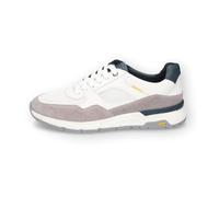 camel active Herren Low-Top Sneaker, Männer Halbschuhe,Wechselfußbett,Laufschuhe,schnürschuhe,schnürer,Business,Weiss/blau,41 EU