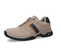 camel active Herren Low-Top Sneaker, Männer Halbschuhe,Wechselfußbett,Turnschuhe,Laufschuhe,schnürschuhe,schnürer,Taupe/blau,43 EU