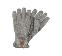 camel active Herren Melierte Strickhandschuhe mit warmen Futter Hellgrau, menswear-L