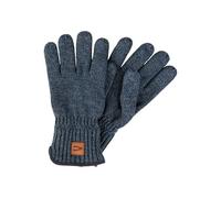 camel active Herren Melierte Strickhandschuhe mit warmen Futter Nachtblau, menswear-M
