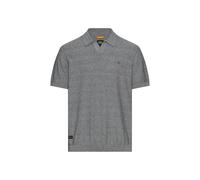 camel active Herren Meliertes Kurzarm Poloshirt aus Baumwolle Dunkelblau, Menswear-XXL