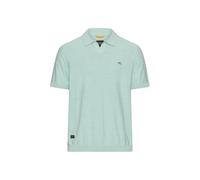 camel active Herren Meliertes Kurzarm Poloshirt aus Baumwolle Ozeangrün, Menswear-XXL