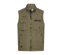 camel active Herren Outdoor Weste mit Innentaschen Olivgrün, menswear-3XL