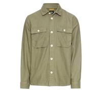 camel active Herren Overshirt aus Leinen-Baumwoll-Mix Dunkelgrün, Menswear-XL