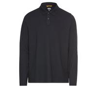 Langarm-Poloshirt CAMEL ACTIVE, Herren, Gr. 3XL, blau (dunkelblau), Obermaterial: 58% Baumwolle, 39% Polyester, 3% Elasthan, unifarben, regular fit taillenbedeckt, Shirts, mit Logo Stickerei (57150449