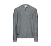 Camel Active Pullover Herren mit Henley-Kragen Sturmblau Größe XXL