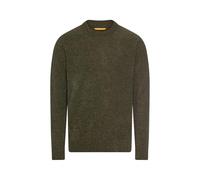 Strickpullover CAMEL ACTIVE, Herren, Gr. L, grün (forrest grün), Strick, Obermaterial: 100% Polyester, meliert, casual, normal hüftbedeckend, Rundhals, Langarm Flachstrickbündchen, Pullover, mit Rundh