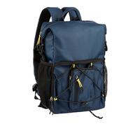 camel active Herren Shores Rolltop Rucksack mit gepolsterten Schulterriemen Blau, Menswear-L
