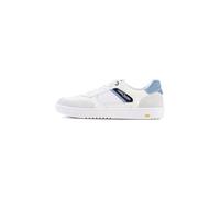 camel active Herren Sneaker aus Leder Mix mit Schnürung Weiß, menswear-45