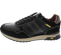 Sneaker CAMEL ACTIVE, Herren, Gr. 43, schwarz (schwarz, cafe), Leder, Schuhe Sneaker, Schnürschuh, Halbschuh, Business-Sneaker mit Logoschriftzug (52753951-43) schwarz, cafe