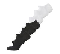 camel active Herren Sneaker Socken 6er Pack schwarz weiß Füßlinge 6 Paar | Herren Sneakersocken, 9 Paar, Baumwollmischung, Kurzer Sneaker-Schnitt, Stretchbündchen, Flache Zehennähte