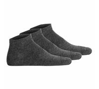 camel active Herren Sneakersocken, 3er Pack - Basic Socken, Bio-Baumwolle Dunkelgrau 39-42