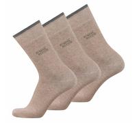 camel active Herren Socken, 3er Pack - Basic Socken, Bio-Baumwolle Beige melange 39-42