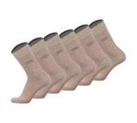 camel active Herren Socken, 6er Pack - Basic Socken, Bio-Baumwolle Beige melange 39-42