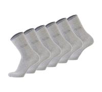 camel active Herren Socken, 6er Pack - Basic Socken, Bio-Baumwolle Grau meliert 39-42
