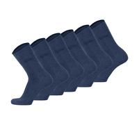 camel active Herren Socken, 6er Pack - Basic Socken, Bio-Baumwolle Indigo meliert 39-42