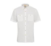 camel active Herren Sommerliches Kurzarmhemd aus einem Baumwoll-Leinenmix Weiß, menswear-6XL