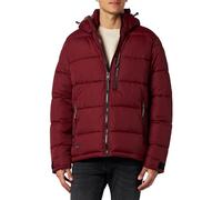 camel active Herren Steppjacke mit Abnehmbarer Kapuze Rot, menswear-58