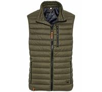 Steppweste CAMEL ACTIVE Gr. 60, braun (olive brown) Herren Westen Steppwesten mit Stehkragen (98978643-60)