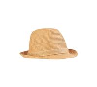 Strohhut mit Strukturmuster M men Beige