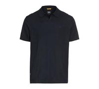 camel active - Strick-Poloshirt aus Baumwoll-Leinen-Mix dark navy - Gr. - L