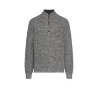 camel active Herren Strick-Troyer mit melierter Struktur Schwarz, menswear-3XL