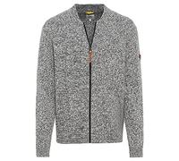 camel active Herren Strickjacke aus einem Soften Baumwollmix Grau, Menswear-M