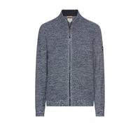 Strickjacke CAMEL ACTIVE, Herren, Gr. XXL, blau (tinted blau), Web, Obermaterial: 70% Baumwolle, 30% Polyacryl, meliert, casual, regular fit taillenbedeckt, ohne Ausschnitt, Langarm Rippbündchen, Stri