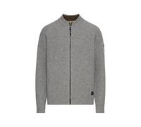 camel active Herren Strickjacke aus Reiner Lammwolle Steingrau, menswear-4XL