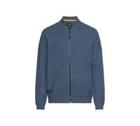 camel active Herren Strickjacke mit Bomberkragen | Sweatjacke mit Reißverschluss aus reiner Bio-Baumwolle im Regular Fit - pflegeleicht