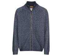 camel active Herren Strickjacke mit Reißverschluss Jeans Blau, Menswear-XXL