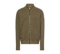 camel active - Strickjacke mit Stehkragen deep olive - Gr. - XL