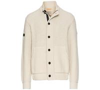 camel active Herren Strickjacke mit verstecktem Reißverschluss Creme, Menswear-S
