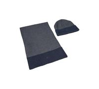 camel active Herren Strickmütze und Schal Geschenkbox Nachtblau, menswear-OS